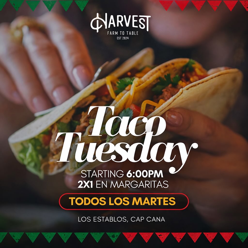 Taco Tuesdays at Harvest Cap Cana