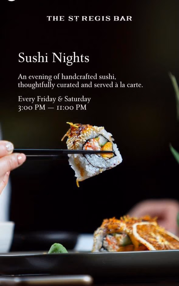 Sushi Nights at St Regis Cap Cana