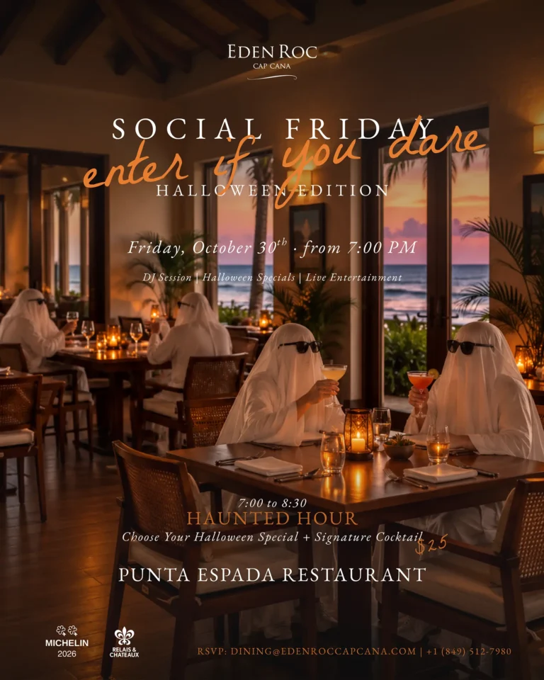 Flyer Social Friday Halloween at Punta Espada Restaurant