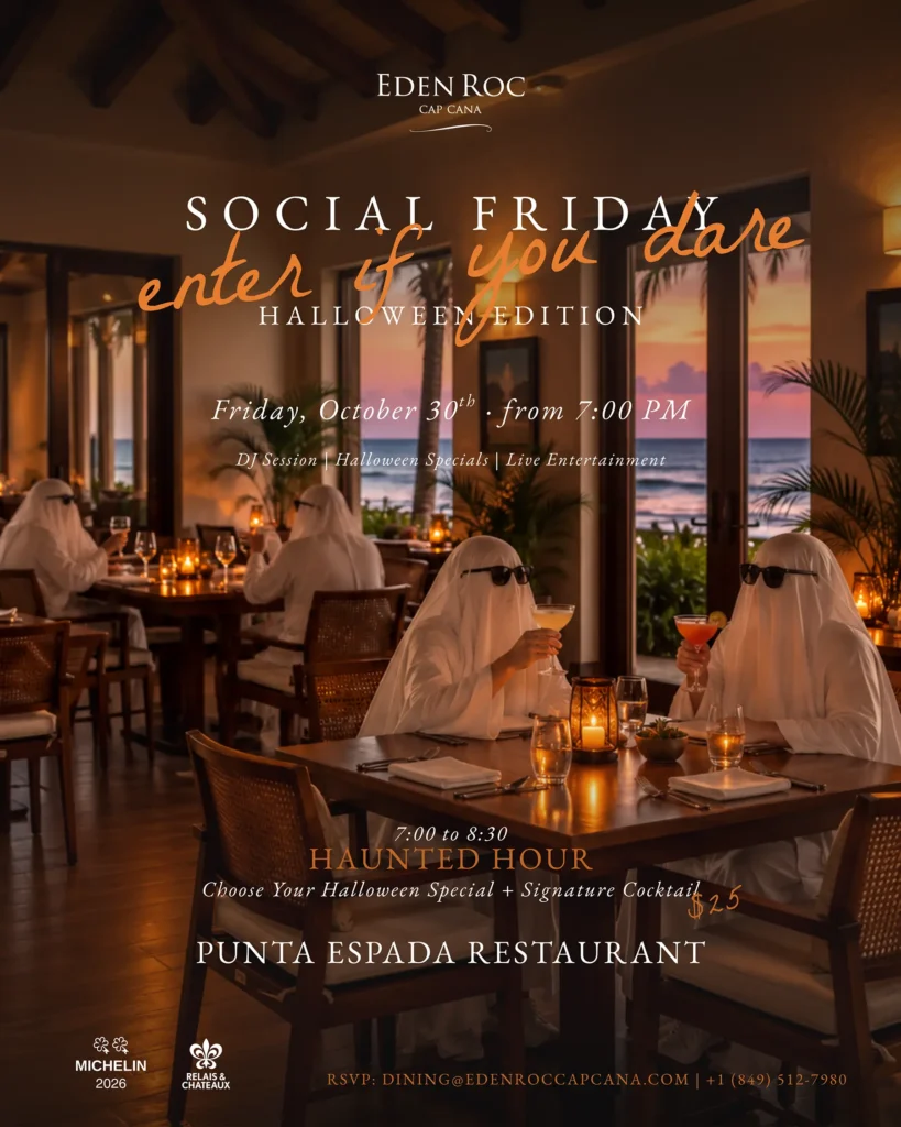 Flyer Social Friday Halloween at Punta Espada Restaurant