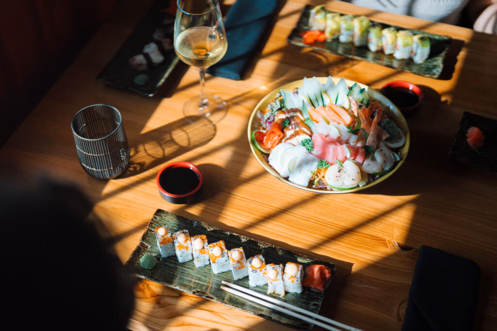Sushi, sashimi and rolls at Sushi Town, Sanctuary Town Cap Cana